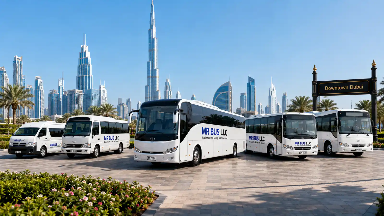 MR BUS complete fleet of vans, minibuses, staff buses and coaches in Dubai